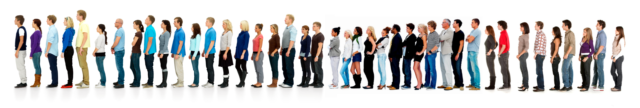 A lot of people waiting in a long line